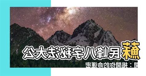 蘇民峯 八字